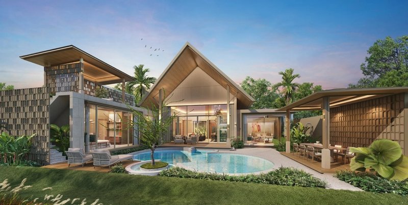 Tropical 3 bedroom Villa with pool in Talang area, Phuket at Erawana Creek Complex
