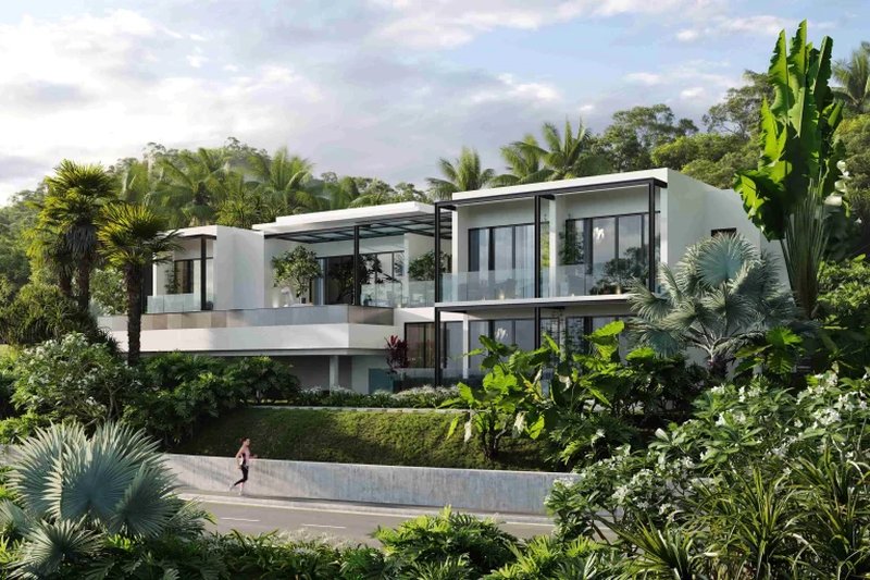 Finished 2-storey villa with panoramic mountain views in Talang, Phuket in Manick Hillside