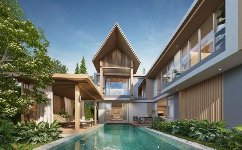 Two-storey villa with pool in Bang Tao, Phuket at Serene Raya Villas