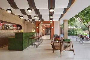 Pool area of condo in Karon