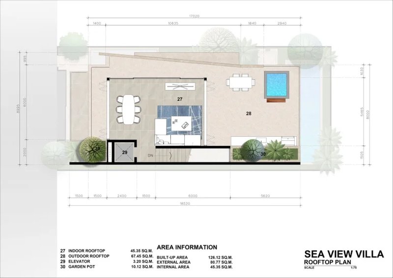 Four-level villa with sea view in Rawai area, Phuket at Saiyuan 9 Seaview Villa