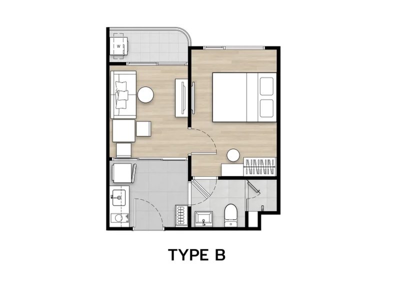 1 Bedroom Apartment in Mueang Phuket, Phuket at Origin Place Centre Phuket