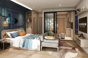 Bedroom of condo in Karon