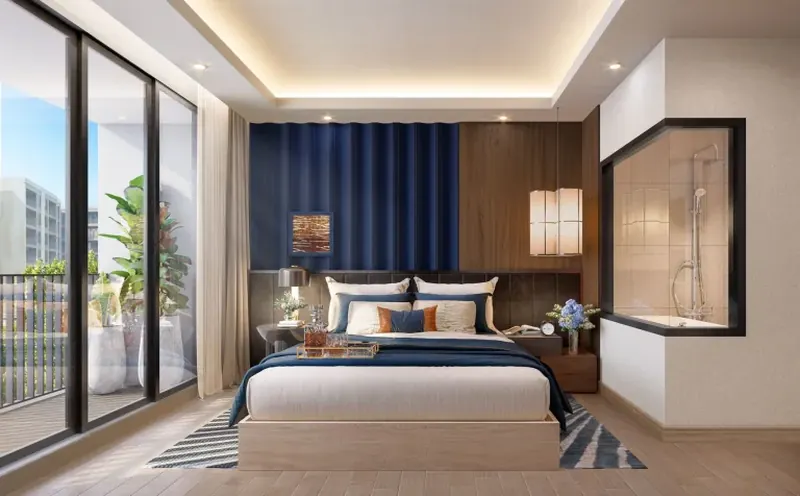 Bedroom of condo in Karon