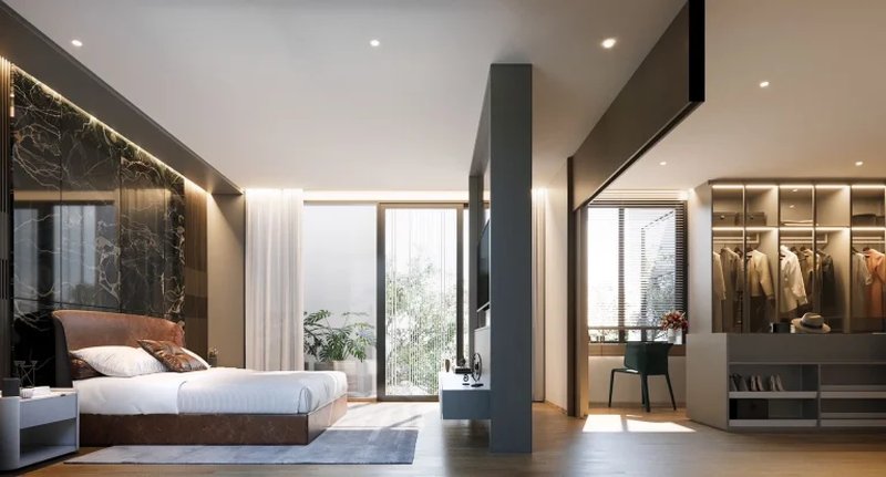 Two-storey villa with 4 bedrooms and private pool in the area of Kathu, Phuket in the complex D' Chateau