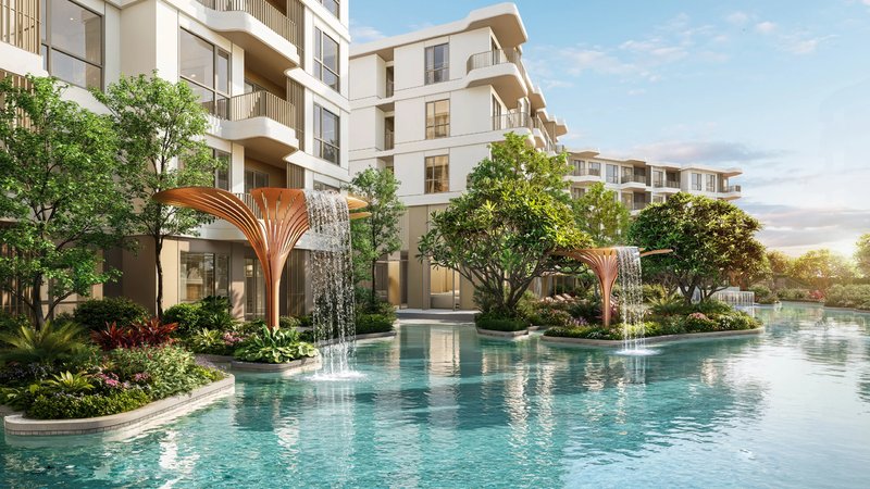 1 ห้องนอนอพาร์ทเม้น 50 เมตรจากทะเลในที่ซับซ้อนชื่อระเบียง