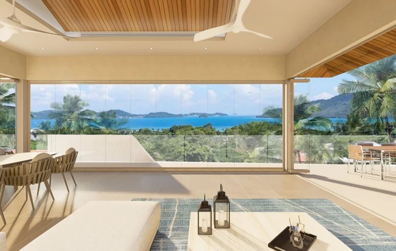 Four-level villa with sea view in Rawai area, Phuket at Saiyuan 9 Seaview Villa