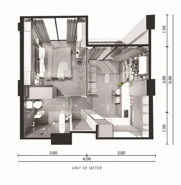 1 Bedroom Apartment in Kamala Area, Phuket at City Gate Phuket