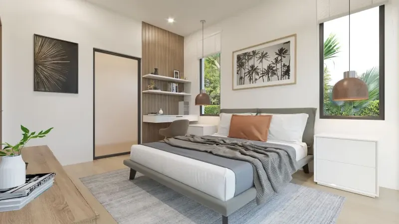 Bedroom of villa in Rawai