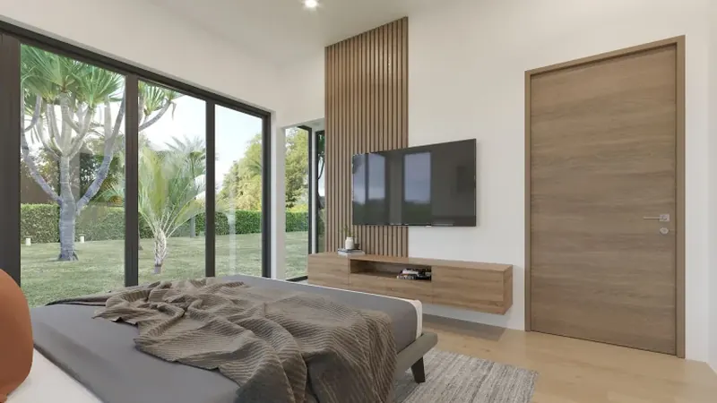 Bedroom of villa in Rawai
