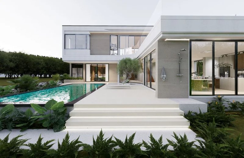 Two-storey 3 bedroom villa with private pool in Talang area, Phuket in Sinara Pool Villas Complex