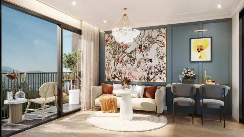 Living room of condo in Wichit