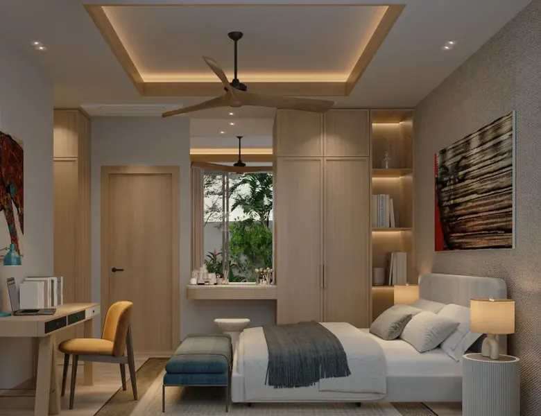 ห้องนอนของวิลล่า ในเทพกระษัตรี