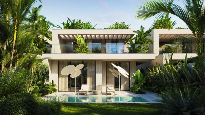 Coral two-storey villa with 3 bedrooms and a swimming pool in Chalong, Phuket in the Mutti Family Villas complex