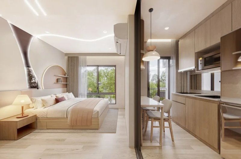 Studio apartment in Talang district, Phuket in the new Arise Vibe Phuket complex