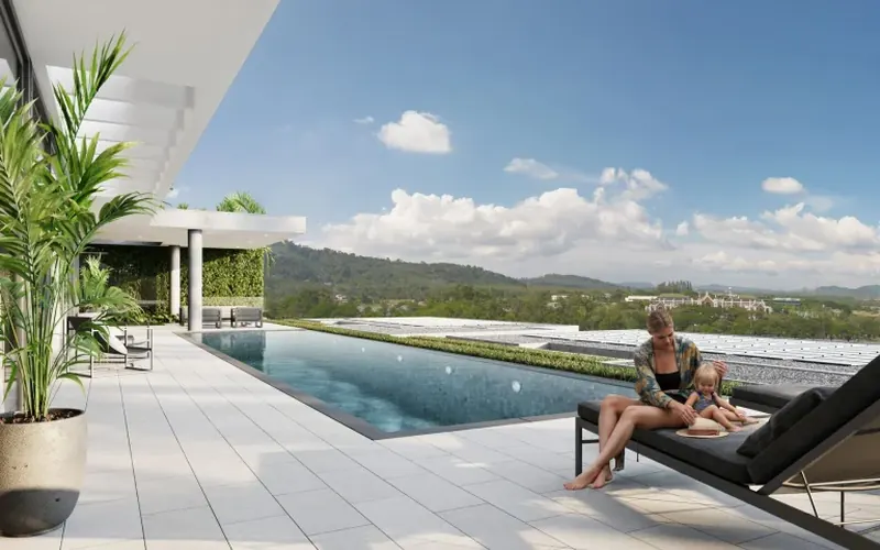Terrace of villa in Ко Каео