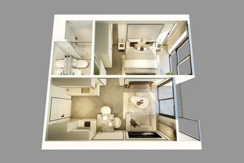ห้องนอนของคอนโดมิเนียม ในเชิงตะไล