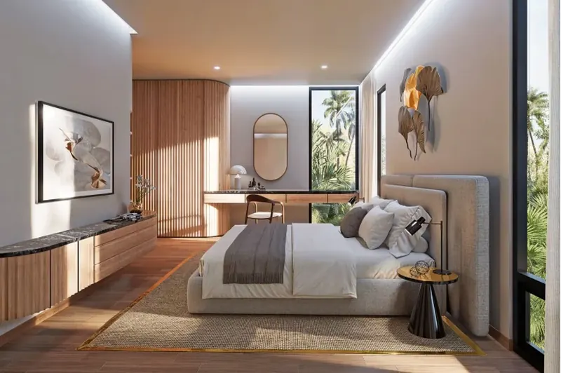 Bedroom of condo in Rawai