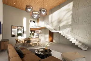 Living room of condo in Rawai