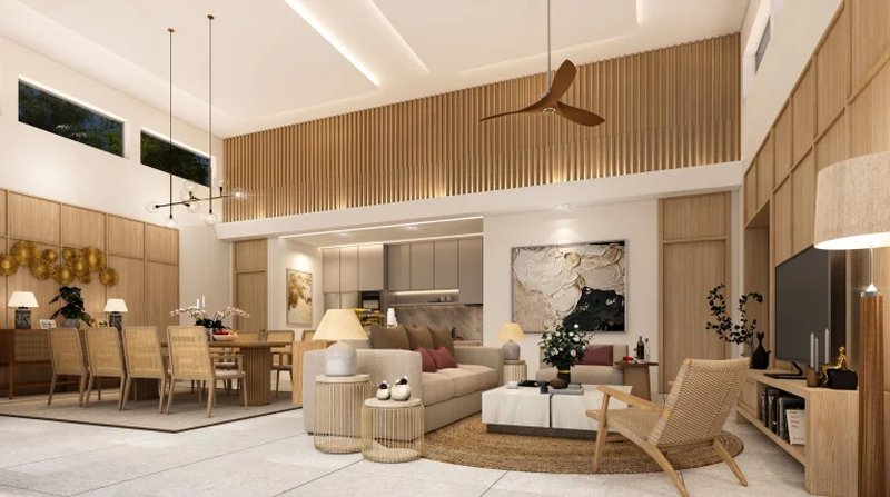 3 Bedroom villa with private pool in Rawai area, Phuket at Monetaria villas