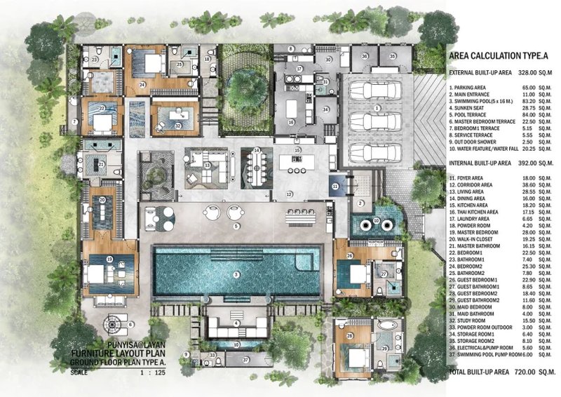 5 Bedroom Villa with Private pool in Layan Area, Phuket Punyisa Villas Layan