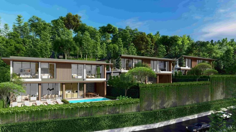 Luxury 3 storey villa with sea view in Chalong area, Phuket at La Vista Luxury villas