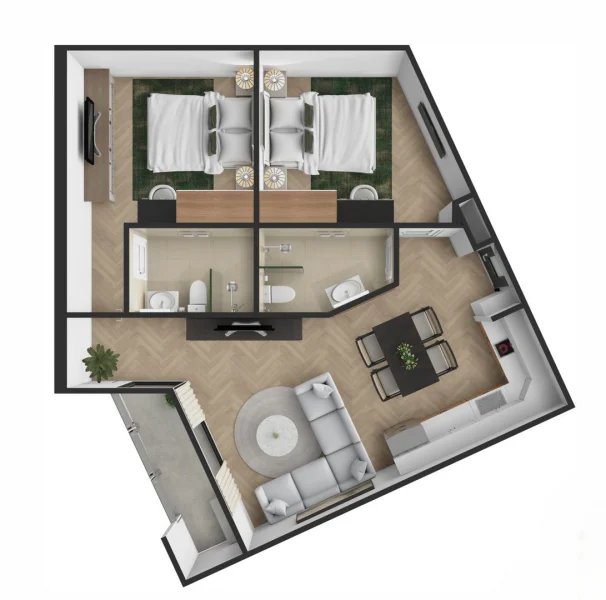 2 Bedroom Apartment in Bang Tao Area, Phuket at The Zero Bangtao