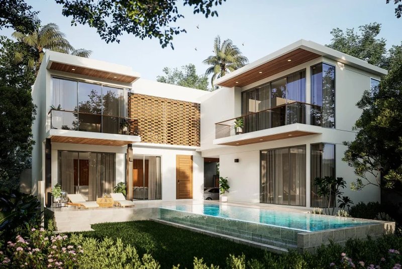Two-storey 4 bedroom villa with pool in Bang Tao, Phuket at The Teak Phuket