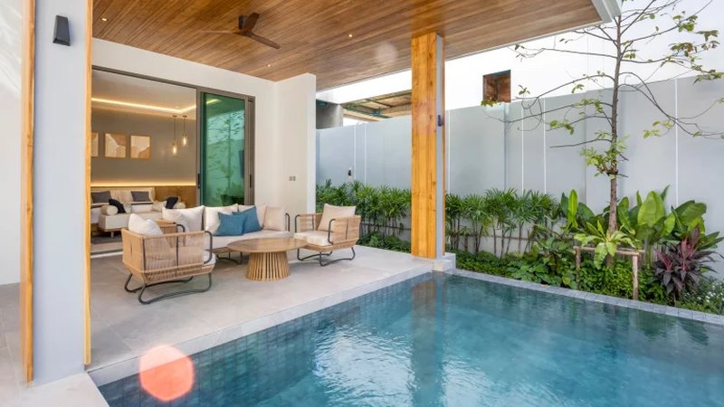 Two-storey 4 bedroom villa with pool in Bang Tao, Phuket at The Teak Phuket