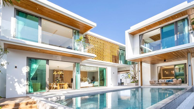 Two-storey 5 bedroom villa with private pool in Bang Tao, Phuket at The Teak Phuket Complex