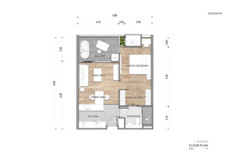 1 Bedroom Corner Apartment in Kata District, Phuket at The Balance Phuket