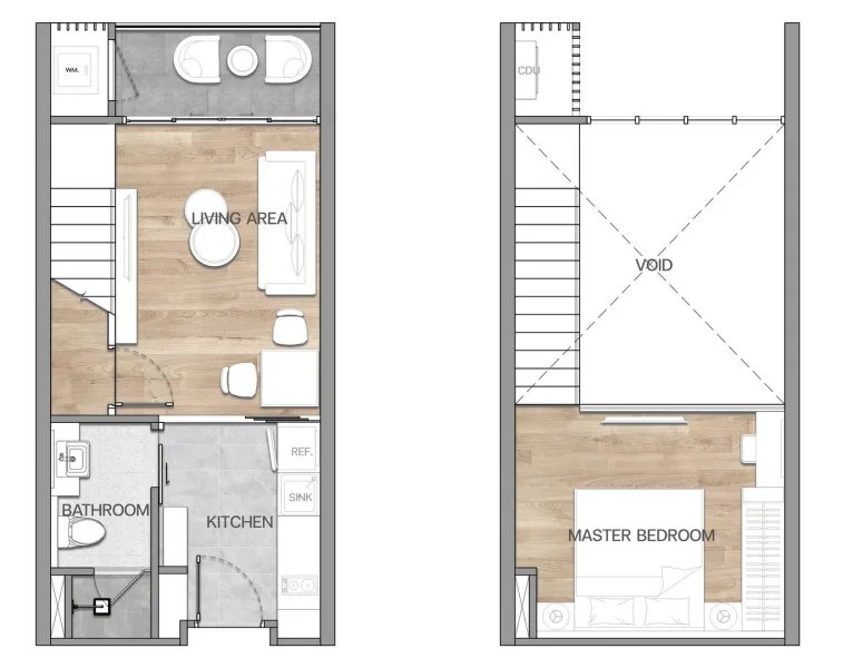 1 bedroom Duplex near Kata Beach, Phuket at The Balance Phuket