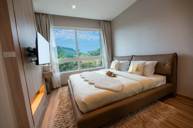 Bedroom of condo in Wichit