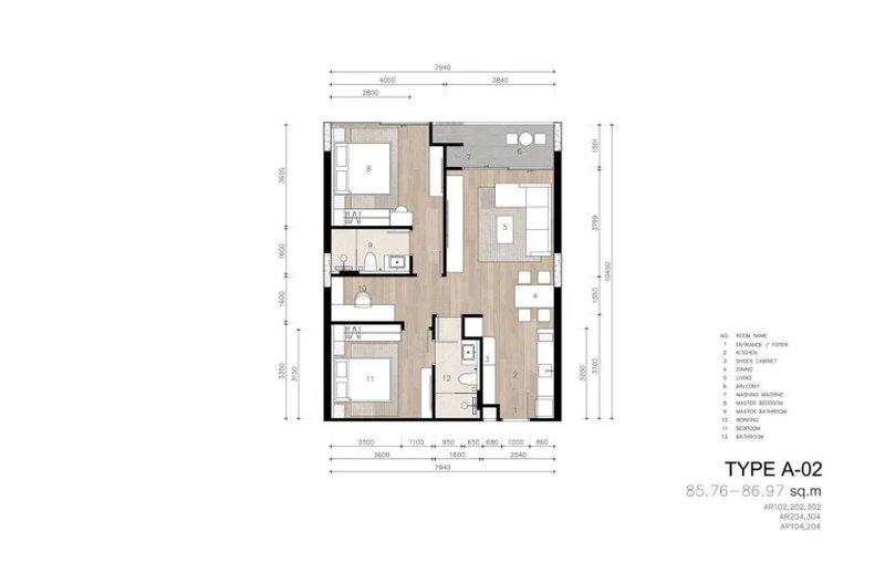 2 Bedroom Apartment 350 meters from Surin Beach, Phuket at The Petit Tycoon