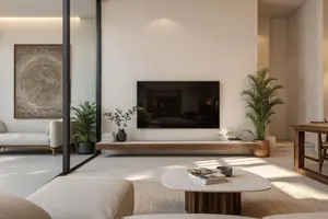 Living room of townhouse in Choeng Thale