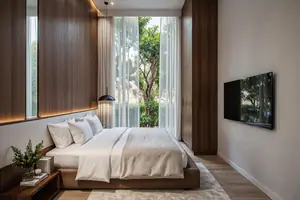 Bedroom of townhouse in Choeng Thale