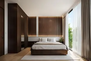 Bedroom of townhouse in Choeng Thale