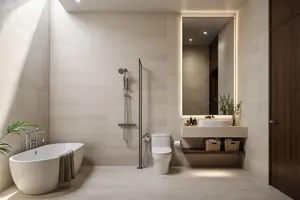 Bathroom of townhouse in Choeng Thale