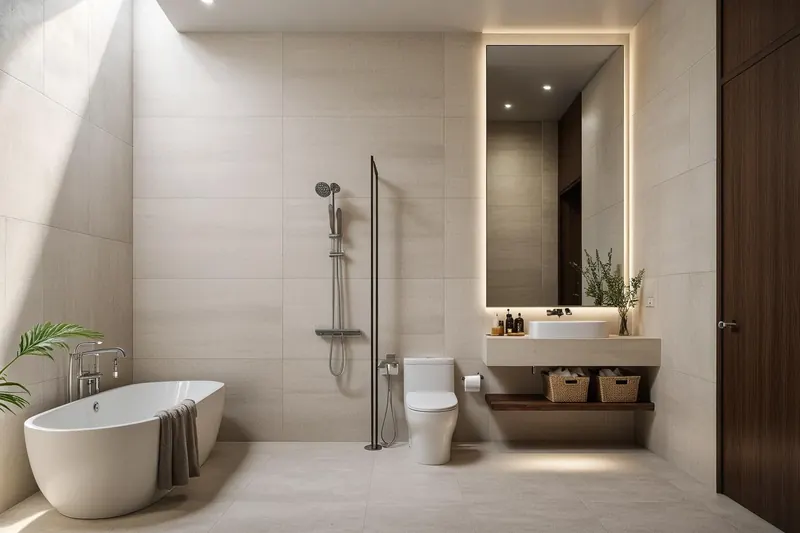 Bathroom of townhouse in Choeng Thale