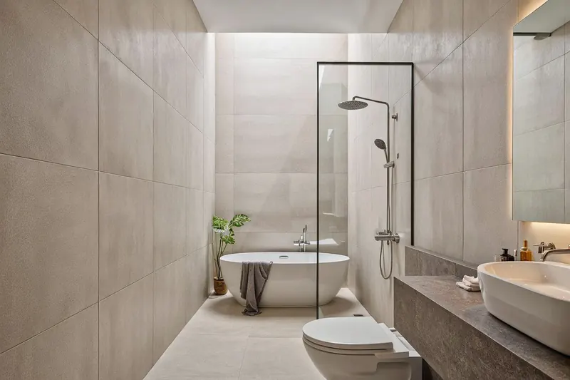 Bathroom of townhouse in Choeng Thale