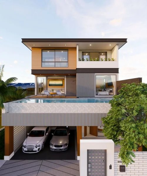 Three-storey villa with pool and lake view next to Lagoon, Phuket in Le Villa Lake