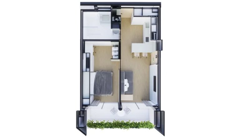 1 Bedroom Apartment in Layan District, Phuket at The Momentum Serene Condo Layan