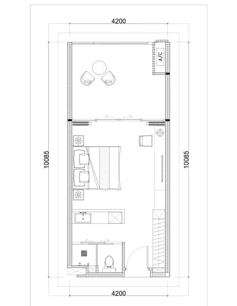 Spacious studio near Bang Tao Beach, Phuket at Sunshine Beach Resort & Residences