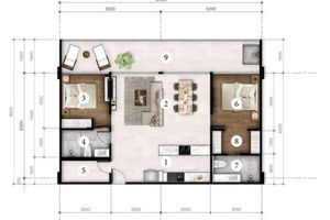 2 Bedroom Apartment near Rawai Beach, Phuket at Etherhome Seaview Condo