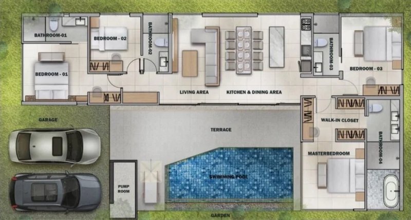 4 Bedroom Villa with Pool in Rawai Area, Phuket in Charn Baan Saiyuan