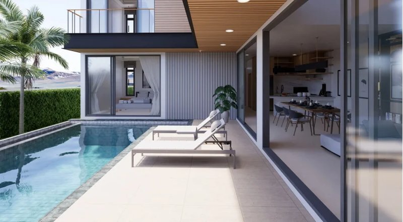 Two-storey 3 bedroom villa with swimming pool near Bang Tao, Phuket in Le Villa Lake