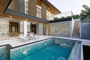 Two-storey 3 bedroom villa with swimming pool near Bang Tao, Phuket in Le Villa Lake