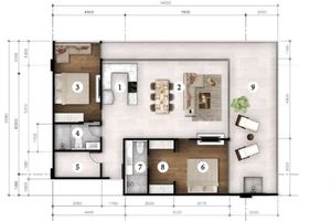 2 Bedroom Apartment next to the sea in Rawai Area, Phuket at Etherhome Seaview Condo