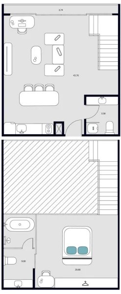 Duplex apartment in Rawai district, Phuket at Essence Residence