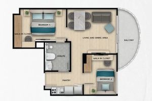 Spacious 1 Bedroom apartment in Rawai District, Phuket at AURA Condominium